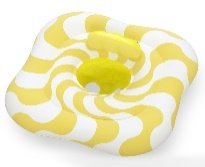 31" x 31"/79cm x 79cm Comfort Plush Wavy Square 2-Ring Baby Boat