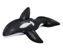 6'8" x 40"/2.03m x 1.02m Jumbo Whale Ride-On