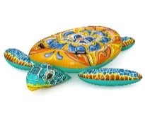 6'x 68"/1.83m x 1.73m Mediterranean Turtle Ride-On
