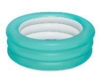 Φ27.5" x H12"/Φ70cm x H30cm Triple Ring Kiddie Pool