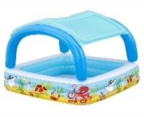 55" x 55" x 45"/1.40m x 1.40m x 1.14m Beach Buddy Shaded Play Pool
