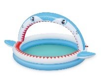 64" x 50" x 36"/1.63m x 1.27m x 92cm Sharktastic Sprinkler Play Pool