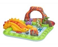 8'7" x 6'2" x 40"/2.62m x 1.88m x 1.02m Volcano Springs Play Center