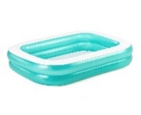 6'7" x 57.5" x 19"/2.00m x 1.46m x 48cm Teal Rectangular Family Pool