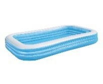 10' x 6' x 22"/3.05m x 1.83m x 56cm Blue Rectangular Family Pool