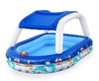 7' x 61" x 52"/2.13m x 1.55m x 1.32m Sea Captain Shaded Family Pool