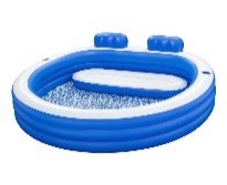 7'7" x 7'2" x 31"/2.31m x 2.19m x 79cm Splash Paradise Family Pool