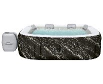 71" x 71" x 26"/1.80m x 1.80m x 66cm Hollywood Luxe AirJet 6 Marble Square