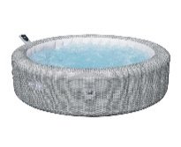 77" x 28"/1.96m x 71cm Bali MaxHold EnergySense UltraFit Smart AirJet 6 Grey Rattan Round