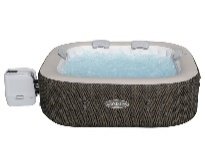 71" x 71" x 28"/1.80m x 1.80m x 71cm Cabo MaxHold EnergySense Smart HydroJet 6 Brown Rattan Square