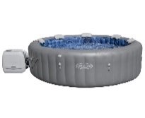 85" x 31.5"/2.16m x 80cm Santorini MaxHold EnergySense Smart Luxe HydroJet Pro 7 Grey Round