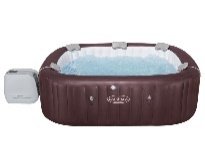 79" x 79" x 31.5"/2.01m x 2.01m x 80cm Maldives MaxHold EnergySense Smart Luxe HydroJet Pro 7 Burgundy Square
