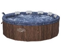 75" x 27.5"/1.90m x 70cm Toronto ThermaCore UltraFit Smart AirJet 7 Brown Wood Round