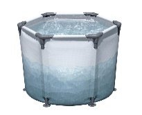 35.5" x 31.5"/90 cm x 80 cm Glacial dip Ice bath pod 1-Person Gray Wave