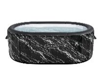 60" x 36" x 28"/1.52m x 92cm x 71cm Glacial Dip FortiFiber Ice Bath Tub 2-Person Black Marble