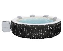 77" x 26"/1.96m x 66cm Hollywood Luxe AirJet 6 Black Waves Round