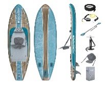 11' x 33" x 6" / 3.35 m x 84 cm x 15 cm FreeSoul Elite 11' 2-in-1 Stand-Up Paddleboard & Kayak Set