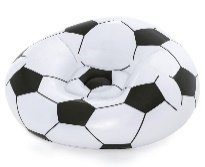 45" x 44" x 26"/1.14m x 1.12m x 66cm Beanless Soccer Ball Chair