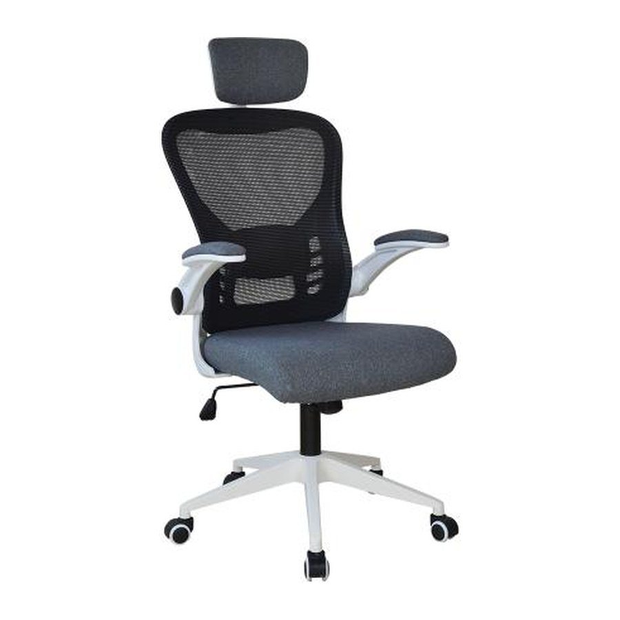 AXIS WHITE office chair, front three-quarter view on white