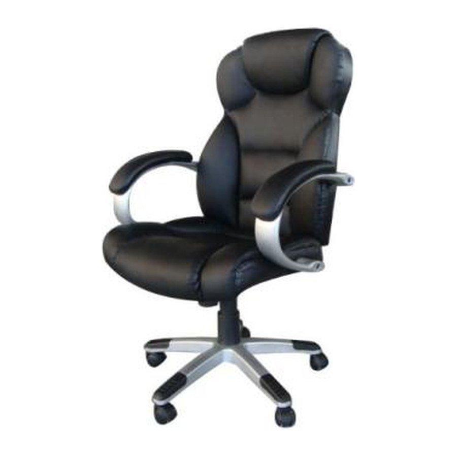BASTION office chair, front three-quarter view on white