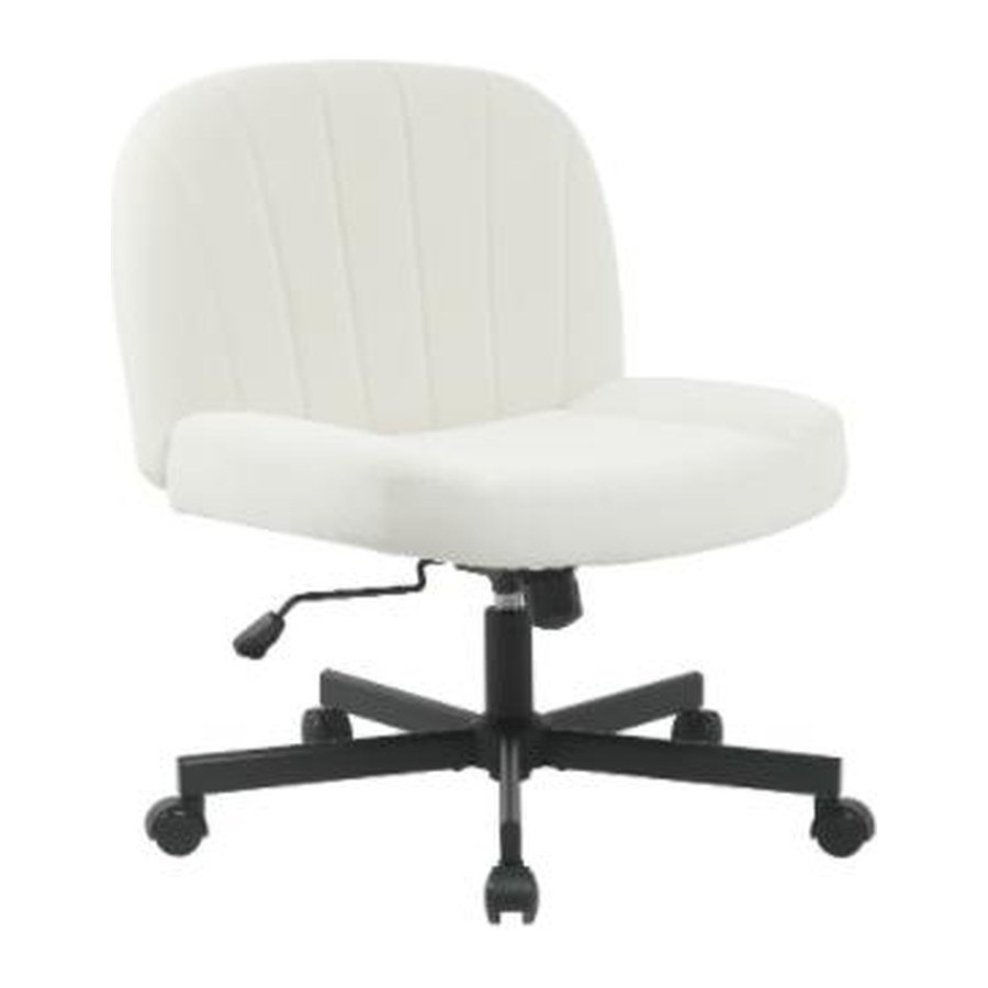 BLOOM ROLL office chair, front three-quarter view on white