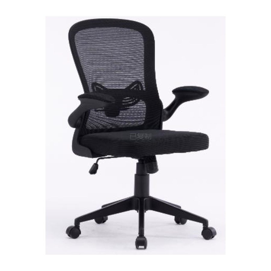 BREEZE office chair, front three-quarter view on white
