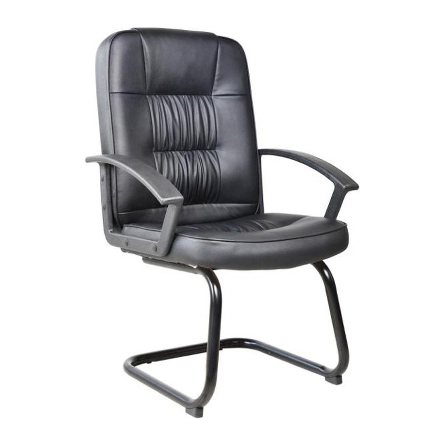 HOLBROOK GUEST office chair, front three-quarter view on white