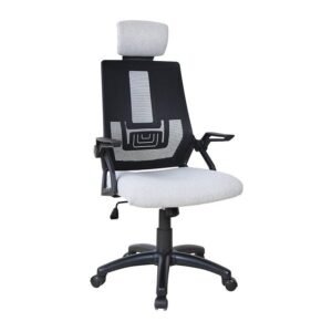 HULL office chair, front three-quarter view on white