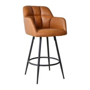 PERCH FIXED office chair, front three-quarter view on white