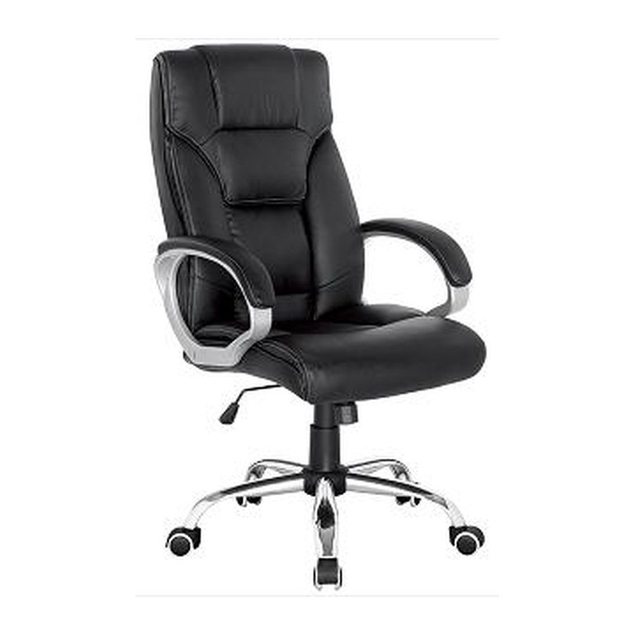 REGENT CHROME office chair, front three-quarter view on white