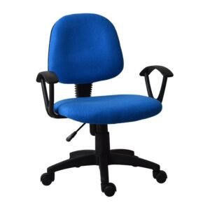 SCRIBE office chair, front three-quarter view on white