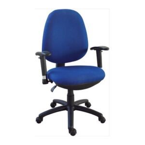 VANE office chair, front three-quarter view on white